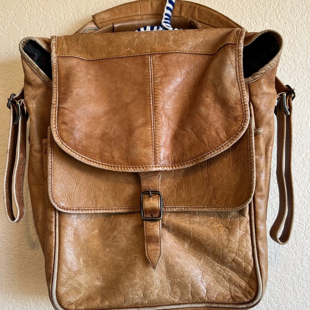 Vintage Boulder Ridge - Leather Messenger Bag